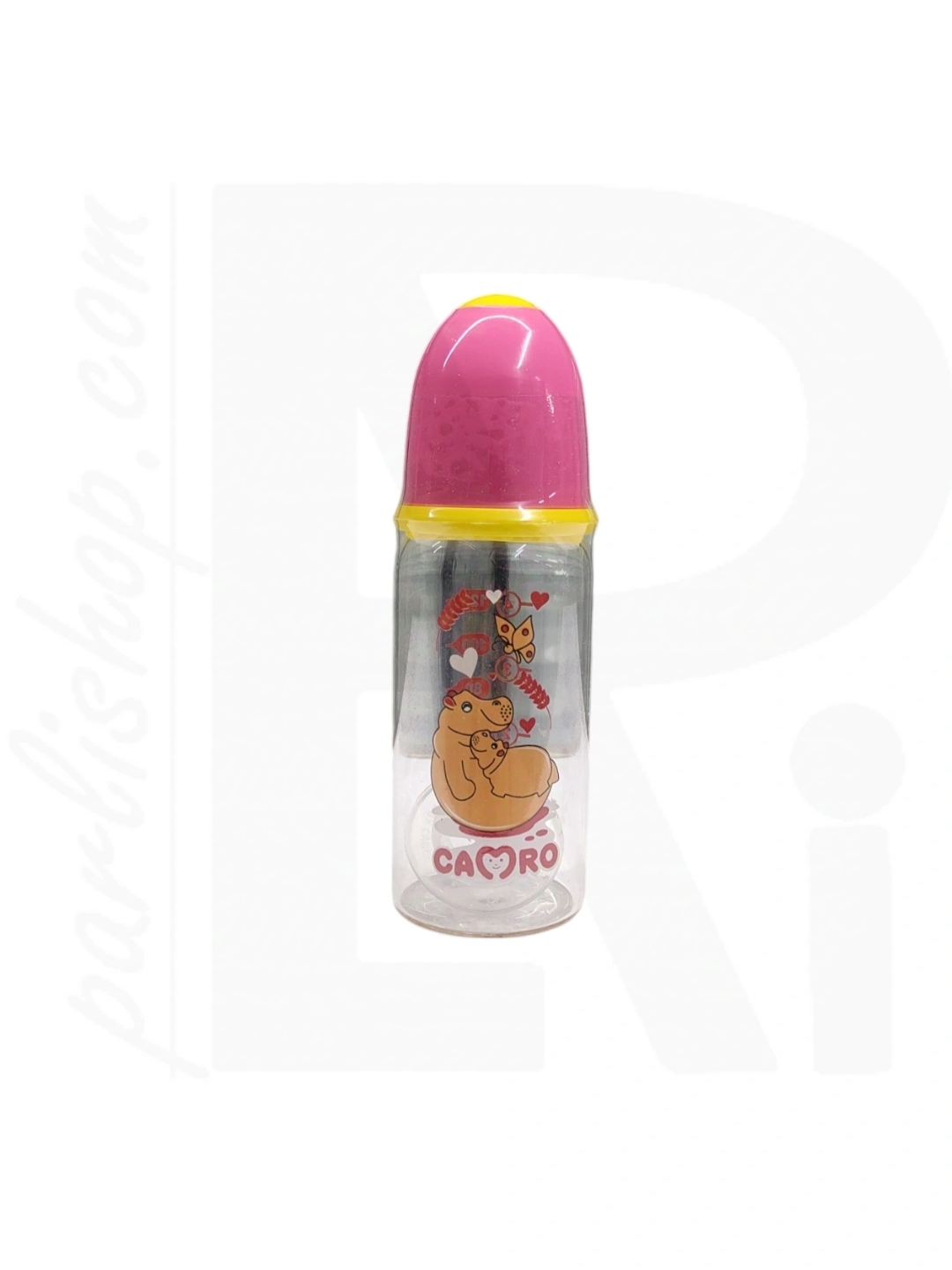 شیرخوری صورتی 120ml پیرکس متوسط CAMRO