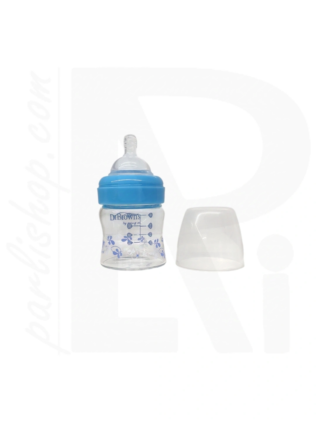 شیرخوری دهانه عریض آبی 120ml پیرکس Dr.Browns