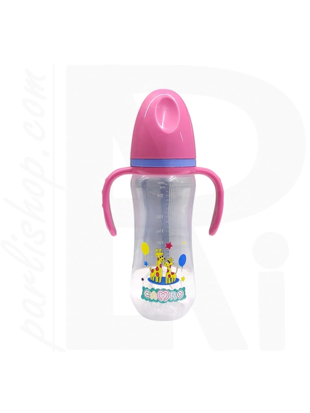 شیرخوری صورتی 240ml کمری دسته دار PP بزرگ CAMRO