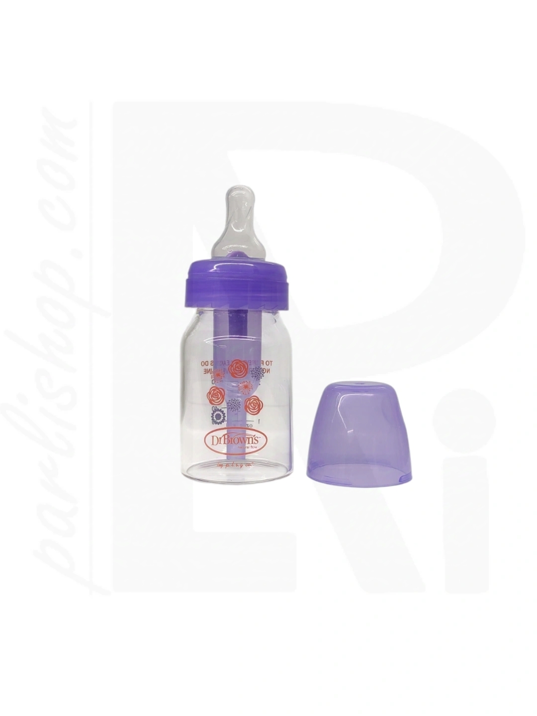 شیرخوری ضد نفخ بنفش 60ml پیرکس DR.Browns
