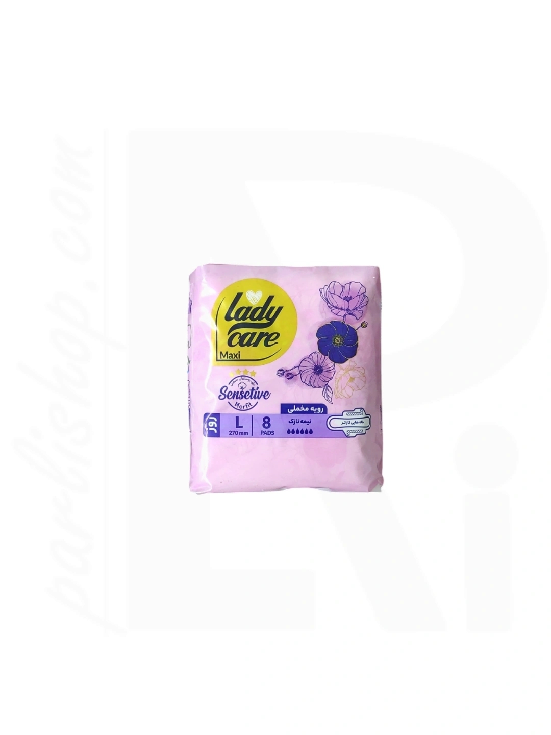 نوار بهداشتی ماکسی بالدار سایز بزرگ Lady Care