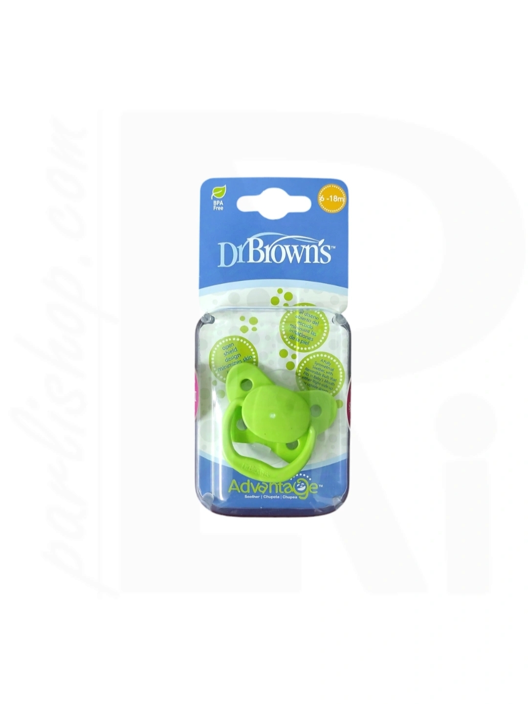 پستانک سبز سرگرد 18-6 ماه DR.Browns