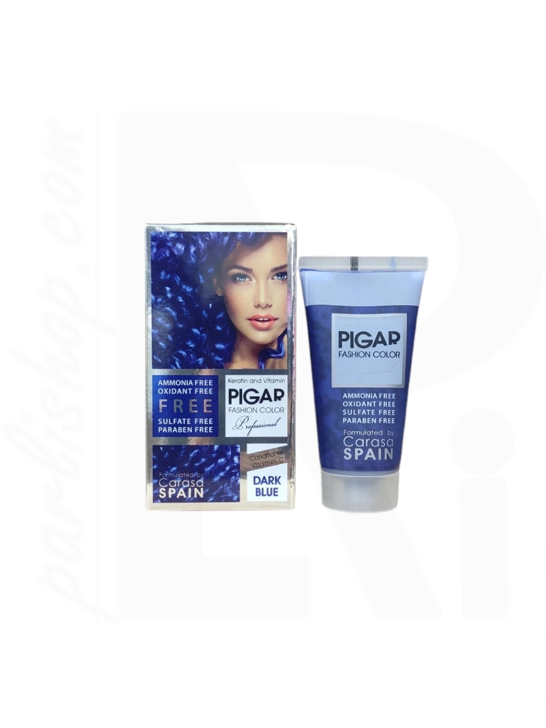 شامپو رنگ مو فانتزی آبی تیره Pigar