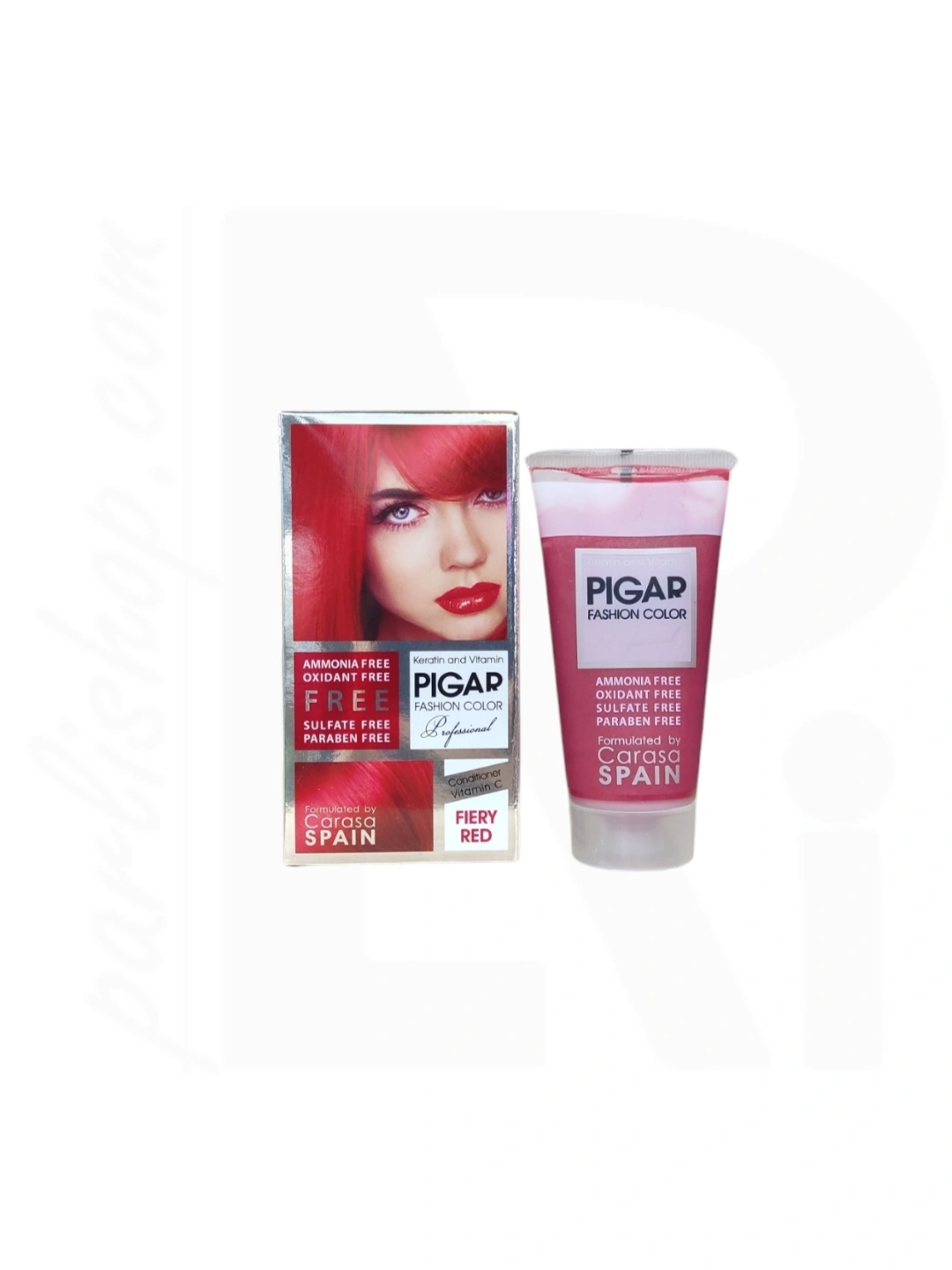 شامپو رنگ مو فانتزی قرمز آتشین Pigar